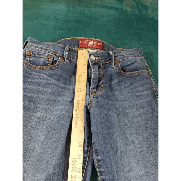 Lucky Brand Jeans Size 2 Womens Blue Stretch Medium Wash Mid Rise Sweet Straight - Picture 7 of 14